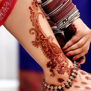 Роспись ноги от пальцев до колена