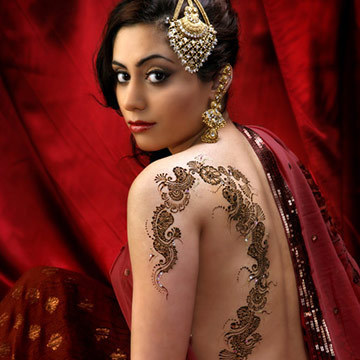 Роспись спины, живота